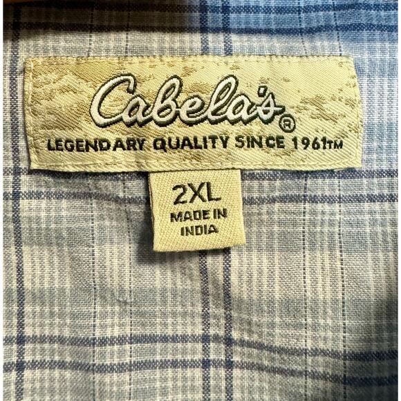 Cabela's Women's Plaid Button Down Shirt Size 2XL 3/4 Length Sleeves - Picture 3 of 5